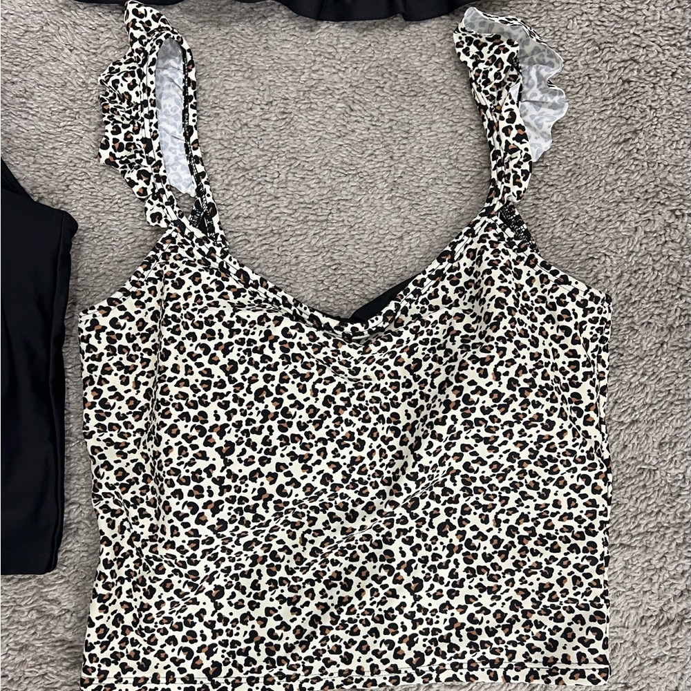 Pink Dessert Leopard Swim top